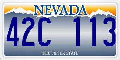 NV license plate 42C113