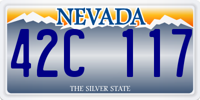 NV license plate 42C117