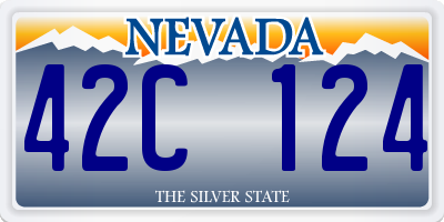 NV license plate 42C124