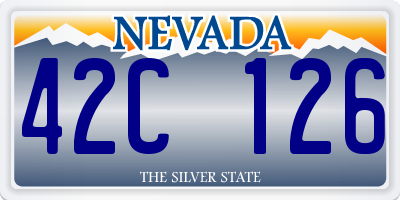 NV license plate 42C126