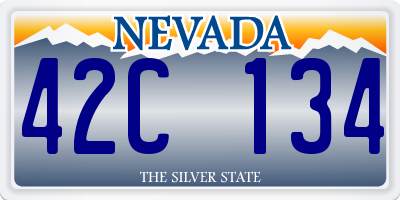 NV license plate 42C134