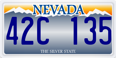 NV license plate 42C135