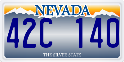 NV license plate 42C140