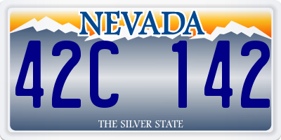 NV license plate 42C142