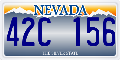 NV license plate 42C156