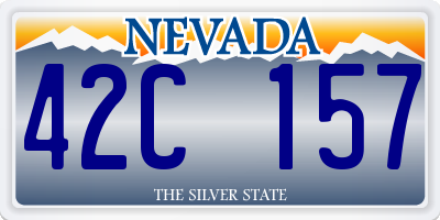 NV license plate 42C157