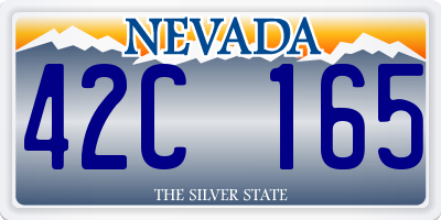 NV license plate 42C165