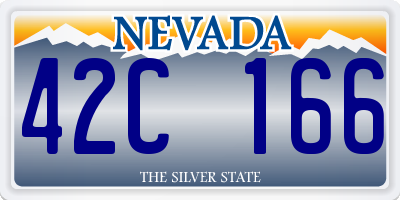 NV license plate 42C166