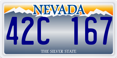 NV license plate 42C167