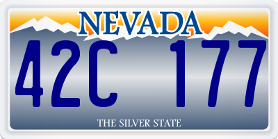 NV license plate 42C177