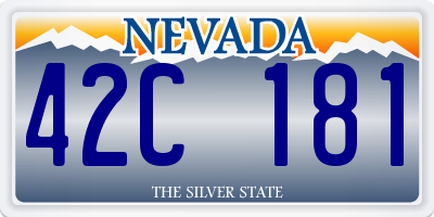 NV license plate 42C181