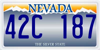 NV license plate 42C187