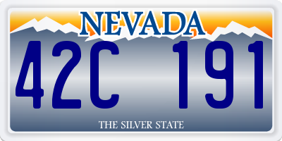 NV license plate 42C191