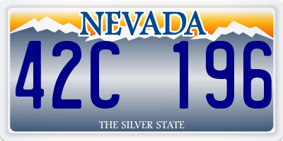 NV license plate 42C196