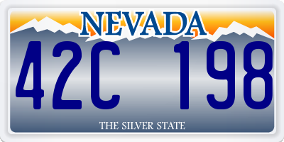 NV license plate 42C198