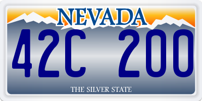 NV license plate 42C200