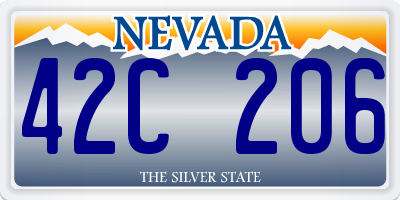 NV license plate 42C206