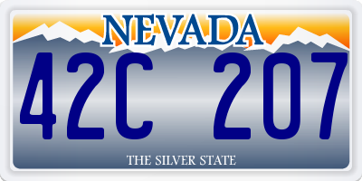 NV license plate 42C207