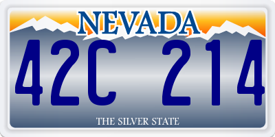 NV license plate 42C214