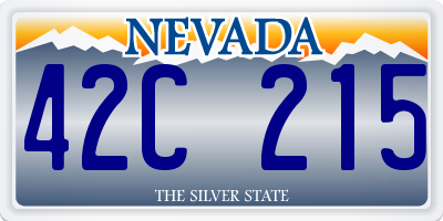 NV license plate 42C215