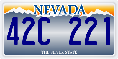 NV license plate 42C221