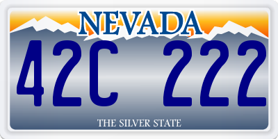 NV license plate 42C222
