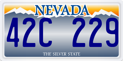NV license plate 42C229