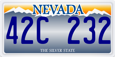 NV license plate 42C232