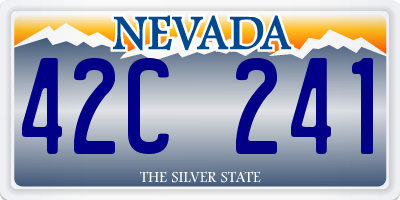 NV license plate 42C241