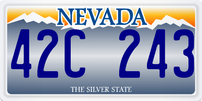 NV license plate 42C243