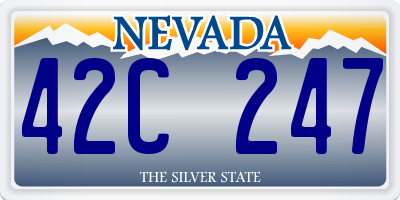 NV license plate 42C247