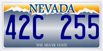 NV license plate 42C255