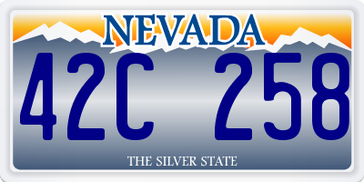 NV license plate 42C258