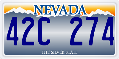 NV license plate 42C274