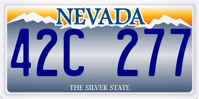 NV license plate 42C277