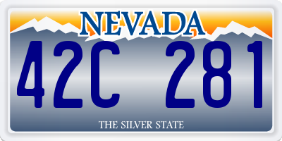 NV license plate 42C281