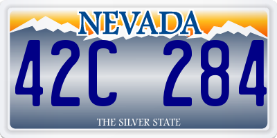 NV license plate 42C284