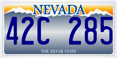 NV license plate 42C285