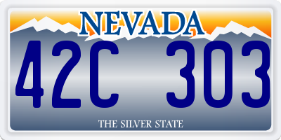 NV license plate 42C303