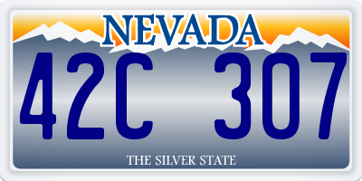 NV license plate 42C307