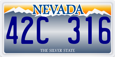 NV license plate 42C316