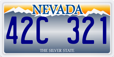NV license plate 42C321