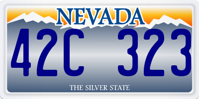 NV license plate 42C323