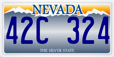 NV license plate 42C324