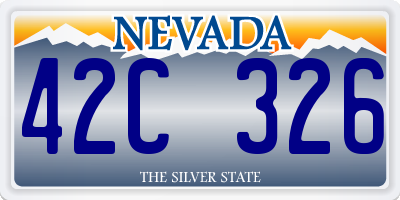 NV license plate 42C326