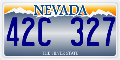 NV license plate 42C327