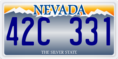 NV license plate 42C331