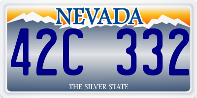 NV license plate 42C332