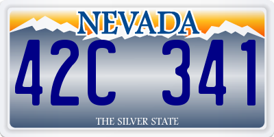 NV license plate 42C341