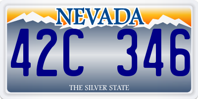 NV license plate 42C346